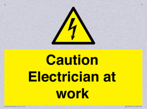Caution Electrician at work